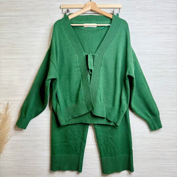 Free People sweater set co-ord matching set pants knit cozy boho Small - Picture 2 of 9